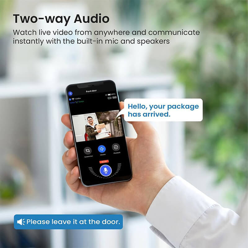 Wireless Video Doorbell Camera | AI Motion Detection 1080P