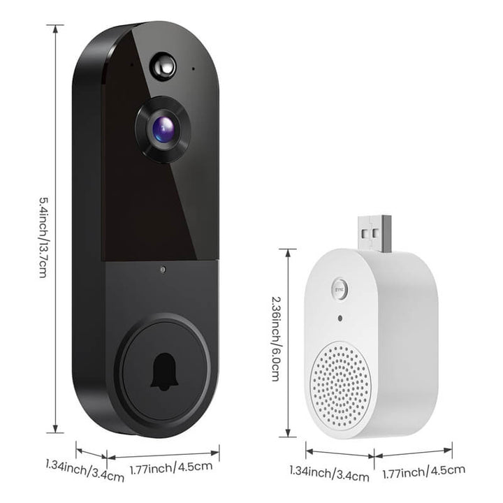 Wireless Video Doorbell Camera | AI Motion Detection 1080P