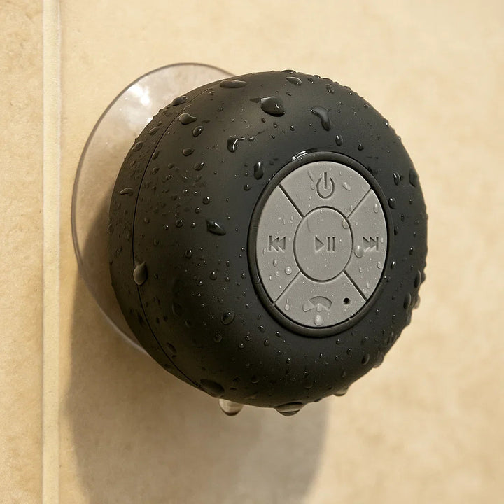 Waterproof Bluetooth Shower Speaker | Compact IPX4 Design with Bass