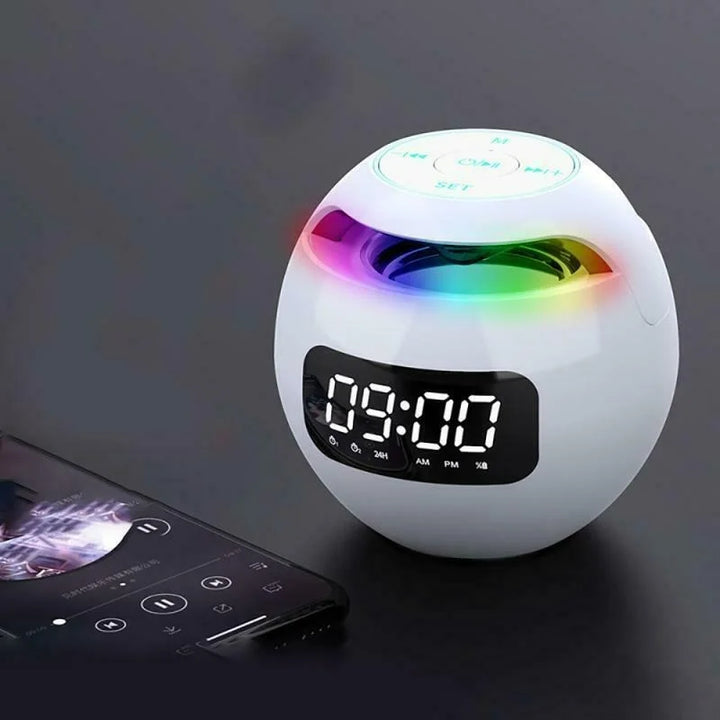 Smart Digital Alarm Clock | RGB Light Bluetooth Speaker Display