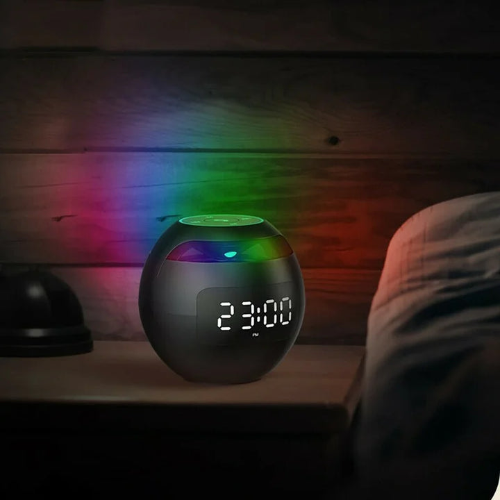 Smart Digital Alarm Clock | RGB Light Bluetooth Speaker Display