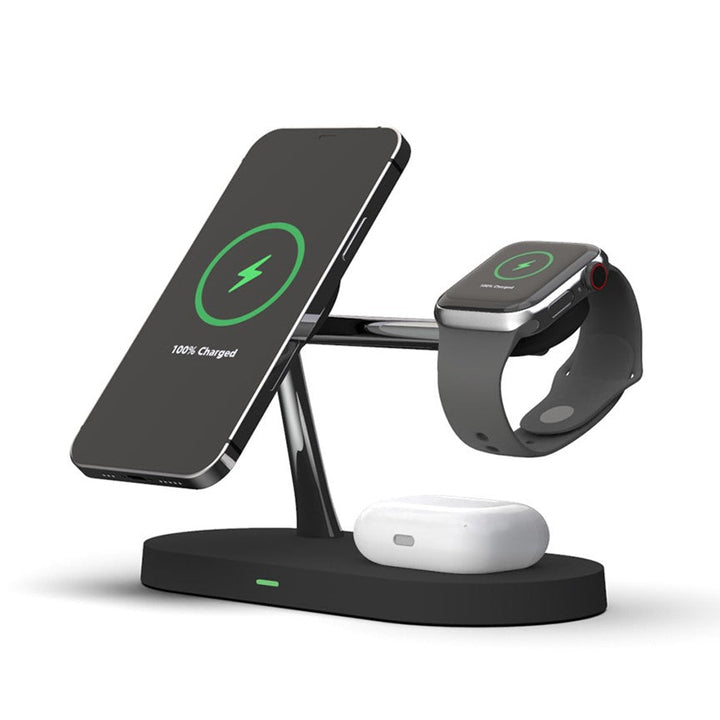 Wireless Charging Station | 4-in-1 Multi-Device Dock with LED Light